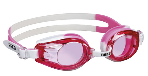 Sleutel Maak een bed verpleegster BECO kinder zwembril Rimini, wit/roze, 12+