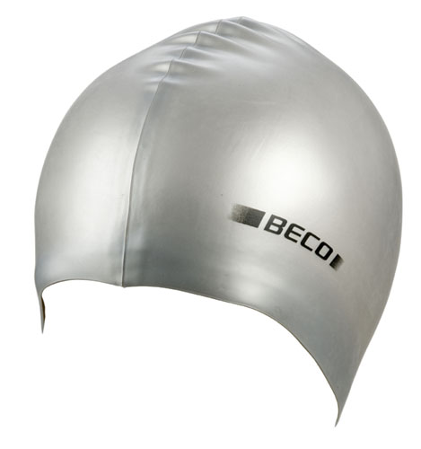 BECO badmuts Metalic, silicone, zilver metalic