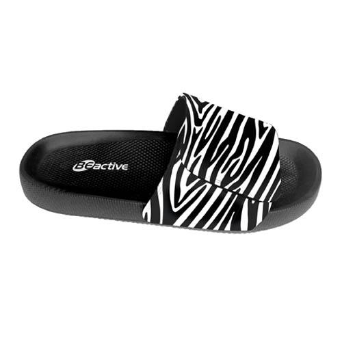 Schaken Drastisch Architectuur BECO dames slippers Zebra Vibes | zwart/wit