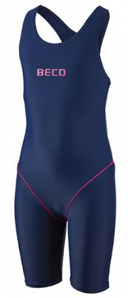 BECO meisjes badpak, donkerblauw/roze