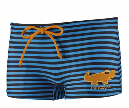 BECO jongens zwemboxer, turquoise/oranje