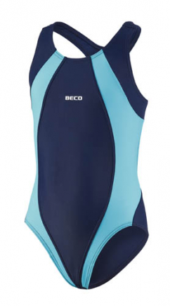 BECO meisjes badpak, donkerblauw/turquoise