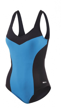 BECO body shaping badpak, C-cup, zwart/petrol