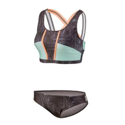 BECO sport bikini, gevoerd, uitneembare pads, zwart/multi color