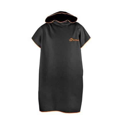BECO BEactive beach poncho | zwart/oranje
