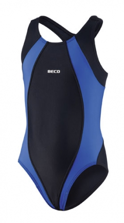 BECO meisjes badpak, zwart/blauw
